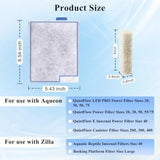 Large Filter Cartridges Replacement Compatible with Aqueon QuietFlow Filter NEW