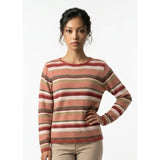 Tradition Country Collection Vintage Sweater Size 18 Dusty Rose Green Striped
