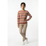 Tradition Country Collection Vintage Sweater Size 18 Dusty Rose Green Striped