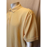 Ping Collection Men's Size Large Yellow Cotton Short Sleeve Pique Polo Shirt