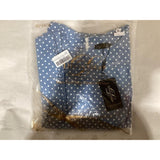 Dressystar Womens 1950s Retro Prom Dress Cap Sleeve Midi XL Polka Dot Blue NWT