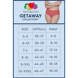 Fruit of the Loom Women's 5 Getaway Collection Cooling Mesh Brief Underwear 4-Pack