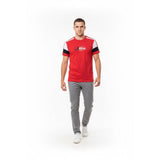 Reckless Embroidered T Shirt Men's Size Small Cotton/Poly Red Short Sleeve Tee