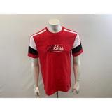 Reckless Embroidered T Shirt Men's Size Small Cotton/Poly Red Short Sleeve Tee
