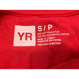 Reckless Embroidered T Shirt Men's Size Small Cotton/Poly Red Short Sleeve Tee