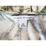 Banana Republic Women's Sleeveless Beige Green Floral Ruffle Collar Top Size M