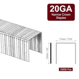 20 Gauge Narrow Crown Staples 7/16" x1/2"  , 1400 grams