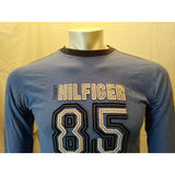 Tommy Hilfiger Boy's Blue Crew Neck Spell Out Long Sleeve T Shirt  Size L