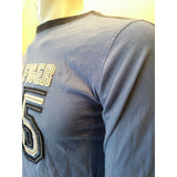 Tommy Hilfiger Boy's Blue Crew Neck Spell Out Long Sleeve T Shirt  Size L