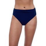 Profile by Gottex womens Ruched High Waist Swimsuit Bottom Size 12 Navy NWT