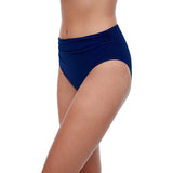 Profile by Gottex womens Ruched High Waist Swimsuit Bottom Size 12 Navy NWT