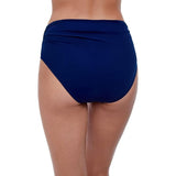 Profile by Gottex womens Ruched High Waist Swimsuit Bottom Size 12 Navy NWT