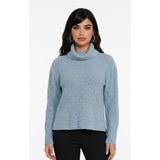 Femme by Design Turtleneck Sweater Women's Large Blue Ribbed Long Sleeve Acrylic