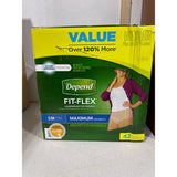 Depend Fit Flex Incontinence Underwear for Women S/M 42 Count