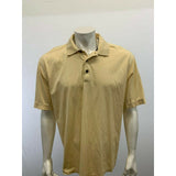 Callaway Golf Polo Men's Large Yellow Short Sleeve 65's Two Ply 100% Pima Cotton