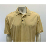 Callaway Golf Polo Men's Large Yellow Short Sleeve 65's Two Ply 100% Pima Cotton