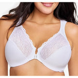 Glamorise #1245 Wonderwire Front Close Bra Full Coverage 40DD White NWOT