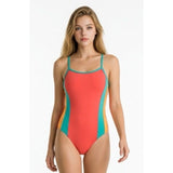 Speedo Women's 34 One Back Colorblock One Piece Swimsuit NWOT