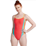 Speedo Women's 34 One Back Colorblock One Piece Swimsuit NWOT