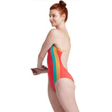 Speedo Women's 34 One Back Colorblock One Piece Swimsuit NWOT