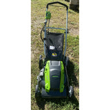 Greenworks 21-Inch 13 Amp Corded Lawn Mower 25112 With Bagger  Lightly Used Once