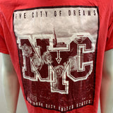City of Dreams New York City T-Shirt Size XL UH Men's Red Graphic Cotton