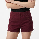 Blue Crush Women's Size 5 Burgundy Low Rise Stretch 5 Pocket Cut Off Jean Shorts