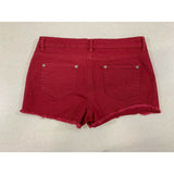 Blue Crush Women's Size 5 Burgundy Low Rise Stretch 5 Pocket Cut Off Jean Shorts