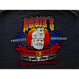 Rosie's 2007 20th Anniversary Rodeo and Roast Men's Medium Black Cotton T Shirt