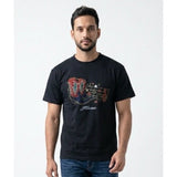 Texas Graphic Men's   Large Short Sleeve Black Cotton/Polyester Crew Neck  T