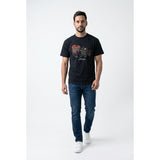 Texas Graphic Men's   Large Short Sleeve Black Cotton/Polyester Crew Neck  T