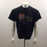 Texas Graphic Men's   Large Short Sleeve Black Cotton/Polyester Crew Neck  T