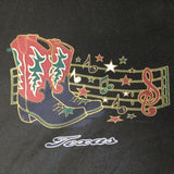 Texas Graphic Men's   Large Short Sleeve Black Cotton/Polyester Crew Neck  T