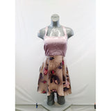 Women's Floral Sleeveless A Line Dress Size Large Purple Racerback Side Zip