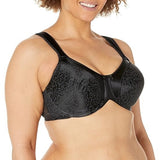 Bali DF3562 Minimizer Bra Satin Tracings Underwire Full Coverage 36DDD Black NWT