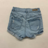 Garage Retro High Waist Short Women's 0 Blue Cotton Spandex