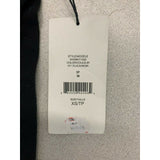 Askya Women's Size XS Top NEW Black White Mesh V Long Sleeve Scoop Neck Cropped