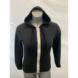 Champion Women's Size Small Black Hooded jacket Full Zip Polyester/Cotton