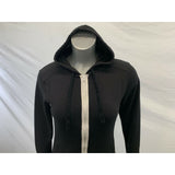 Champion Women's Size Small Black Hooded jacket Full Zip Polyester/Cotton