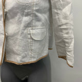 Nougat London Women's Linen Accent Jacket White Beige Size 1`