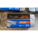 Swingline Premium Optima Staples Lot Of 5 - 1/4" Leg 3750 Staples Per Case NEW