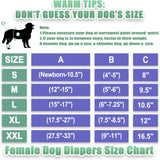 wegreeco Washable Female Dog Diapers (Pack of 3) Medium 12-15" Waist