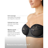 Wacoal 854310 Womens Visual Effects Strapless Minimizer Bra 32DDD Black NWT
