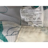 numph Women's Shirt Dress Size 36 White Green Dog Print Dress Button Up Belted Cotton Blend