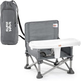 BRIGHT STARTS POP 'N SIT BOOSTER Chair, Gray 6M-3Y NEW