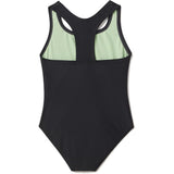 Speedo Girl's Swimsuit One Piece Closed Racerback size 4 NWT