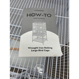 VIVOHOME 54 Inch Metal Bird Cage with Rolling Stand Slide-out Tray