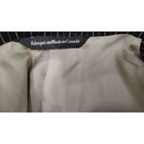 HUGO BOSS Mens Virgin Wool Blend Single Breast Suit Jacket Black Striped 45W 40R