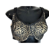 Olga Womens Sheer Leaves Minimizer Bra Style-35519 Black/Beige 42D NWT