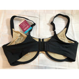 Olga Womens Sheer Leaves Minimizer Bra Style-35519 Black/Beige 42D NWT